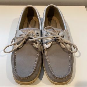 Silver Sperry Boat Shoe